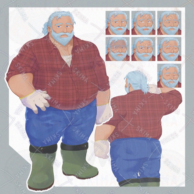 【立ち絵 Adopt】髭/ふくよか/作業