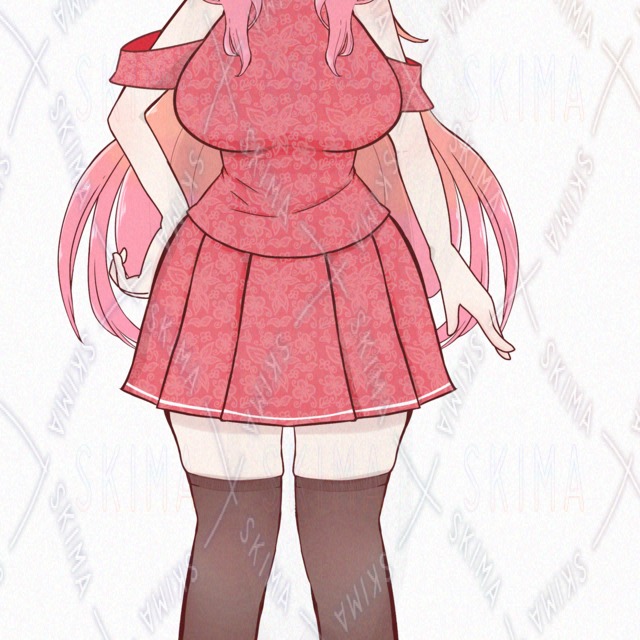 チャイナ(背景透明・表情差分11種)