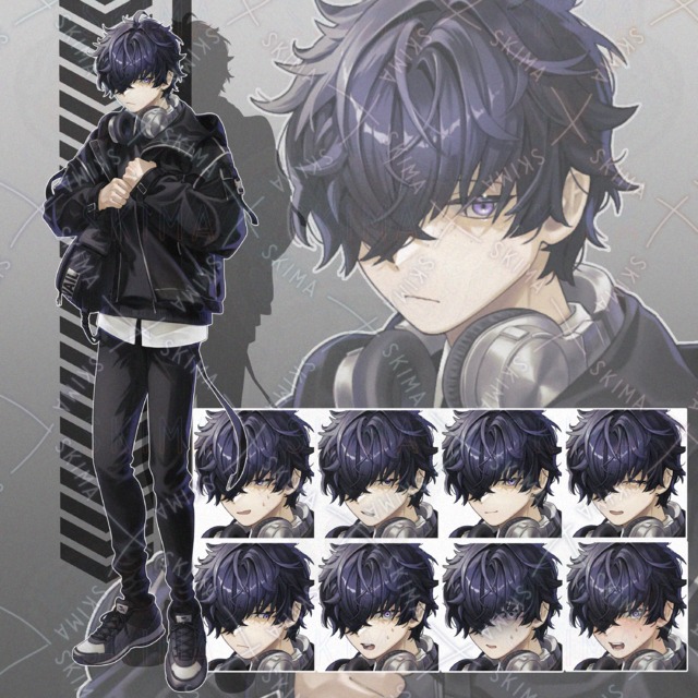 【表情差分8種】根暗な男の子