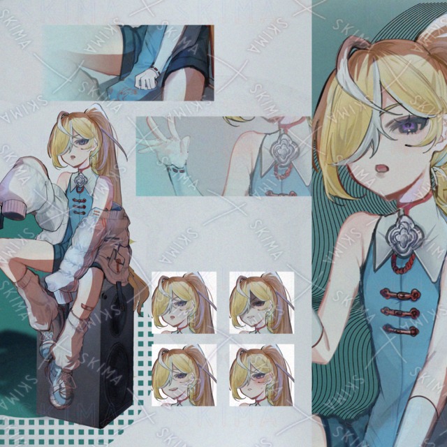 現代チャイナ風 【表情差分4種+おまけ】