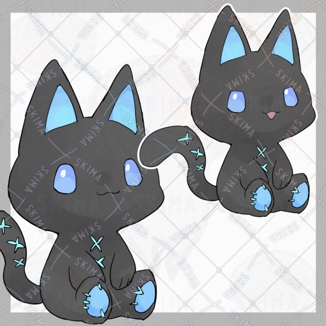 黒猫【表情7種類】