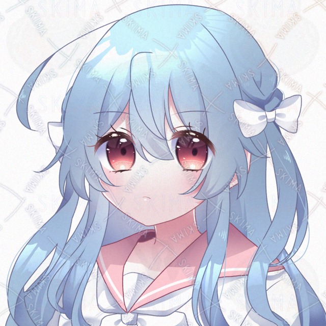 水色髪ツインテの強気女の子アイコン