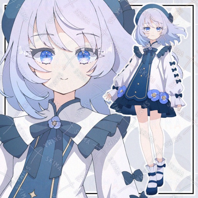 【表情9種】青い花の子【adopt】