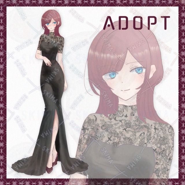 【差分8種】黒ドレスのお姉さん