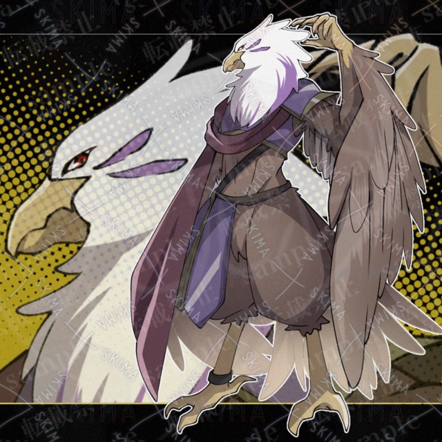 鳥人の男性【表情差分あり】