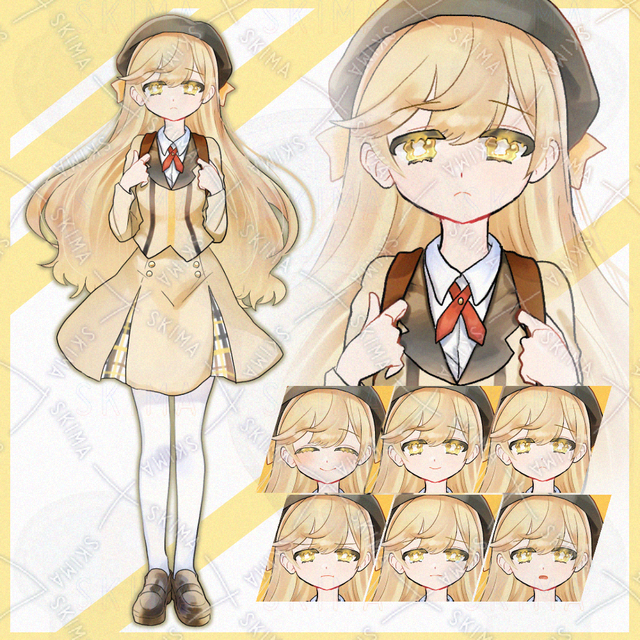 お嬢様ぽい子　表情6種