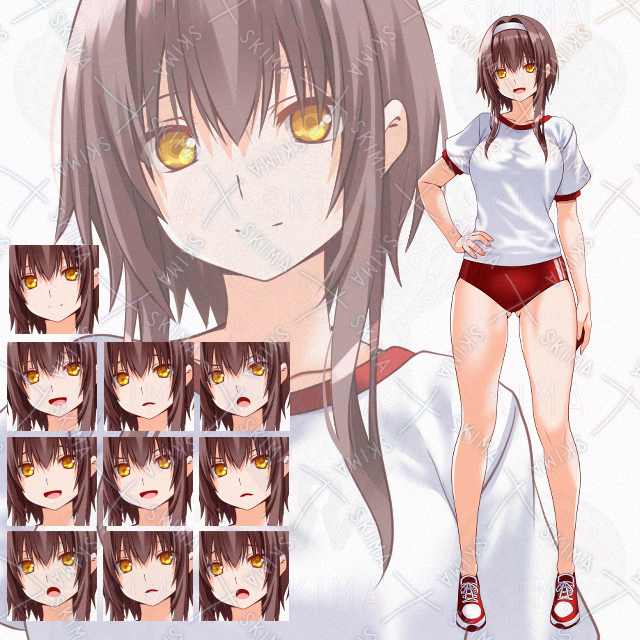 【表情10種】体操服短髪少女