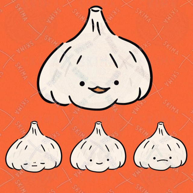 すたみなをおぎなうにんにく（表情4種類）