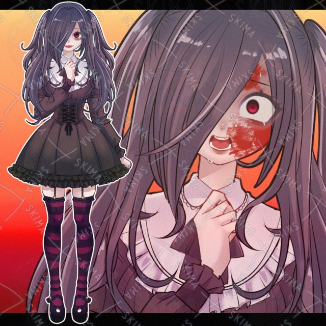 ゴシック風の女の子【表情10種】