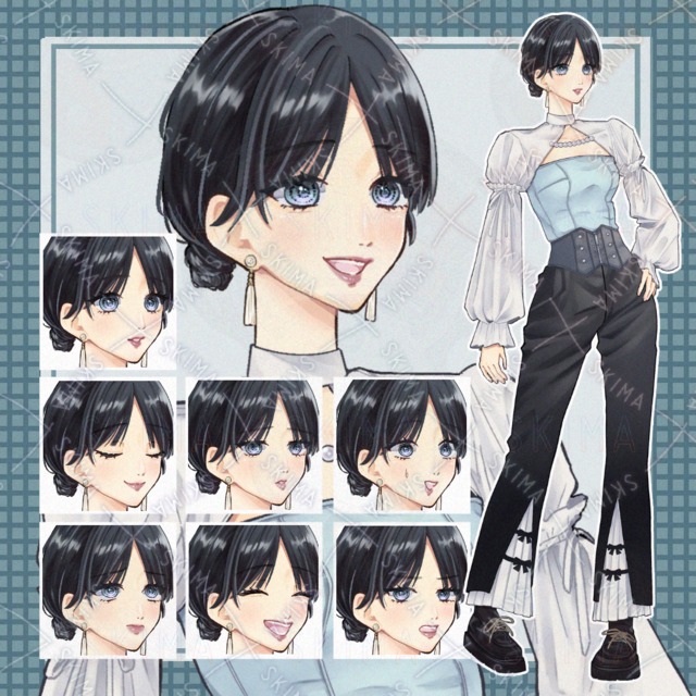 ★12/20まで値下げ★【表情差分８種】ショートボレロの女の子