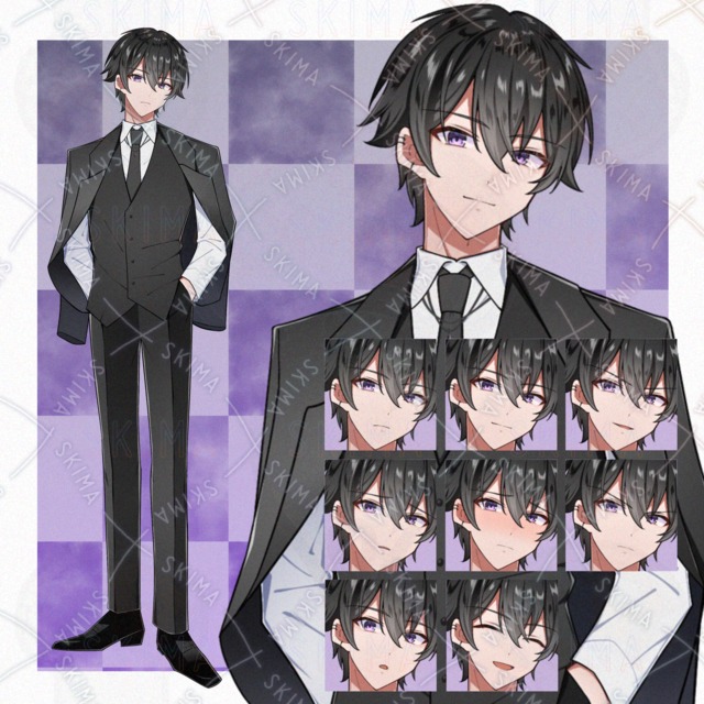 【限定セール】表情差分8枚　男性キャラ　立ち絵