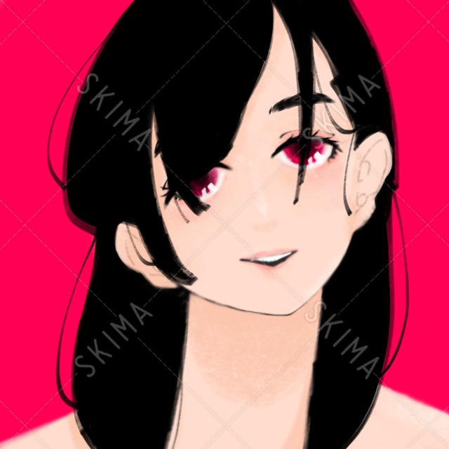 SNSアイコン 黒髪少女