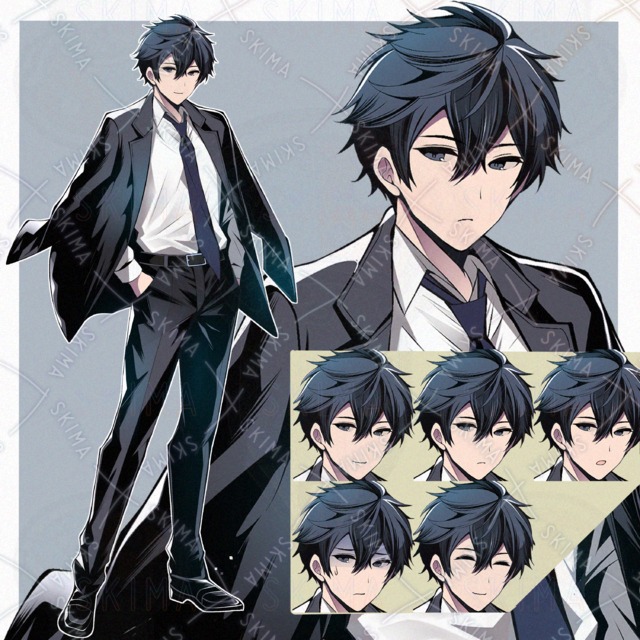 男性　表情５種