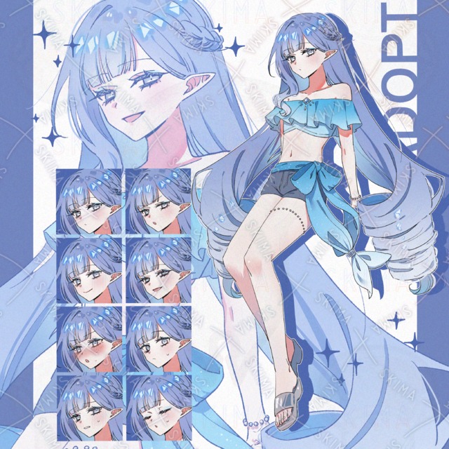 青い海の女の子