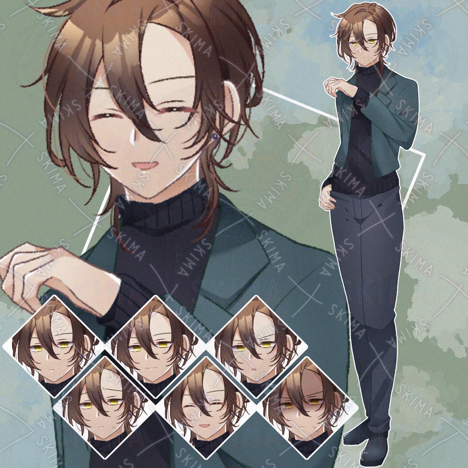 茶髪のウルフカット男性 | SKIMA（スキマ）