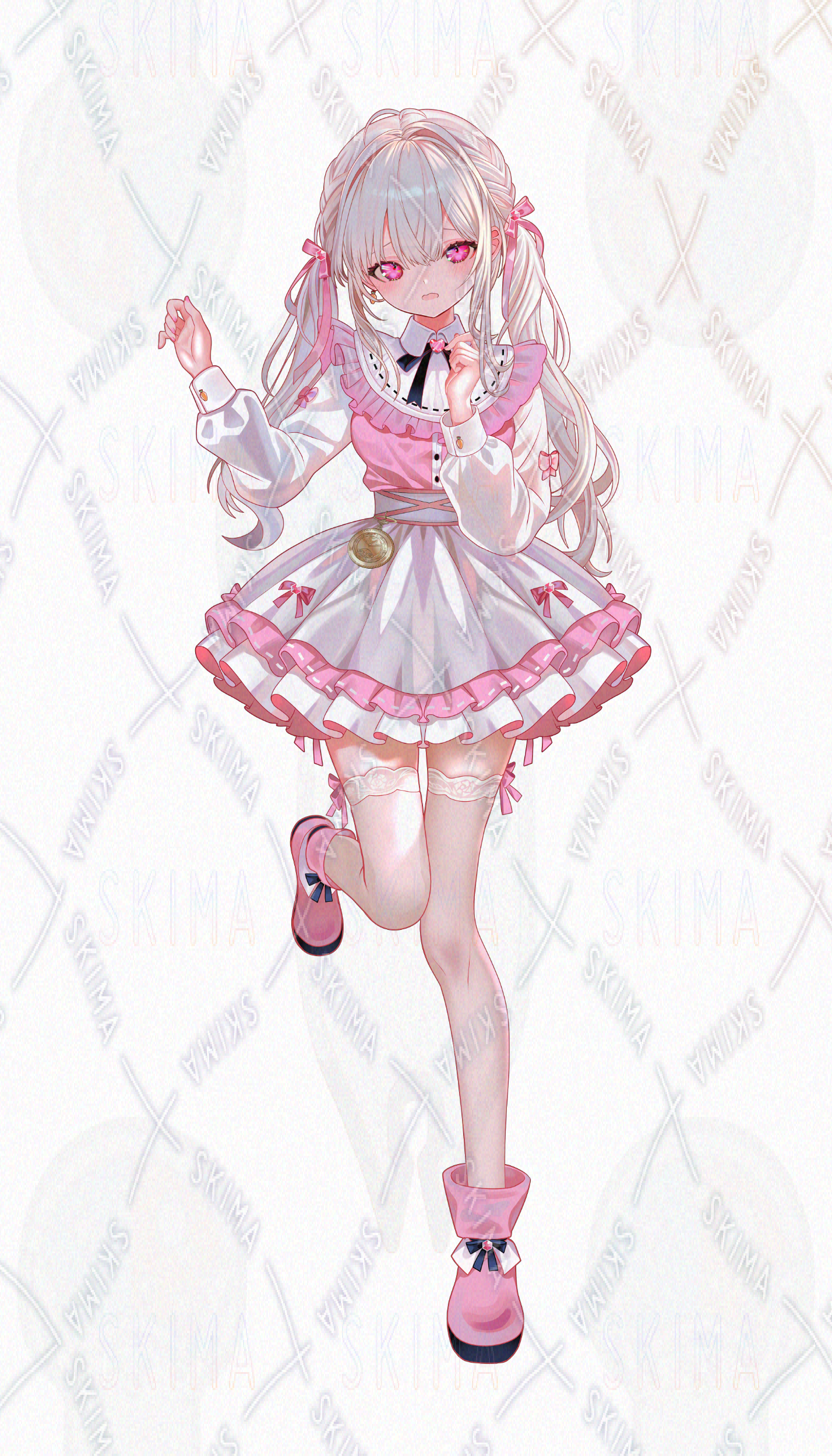 最終お値下げ】銀髪×ツインテ×うさみみ少女 | SKIMA（スキマ）