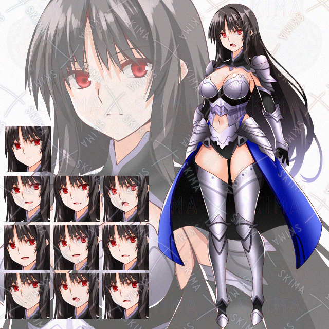 【表情10種】ファンタジー騎士娘