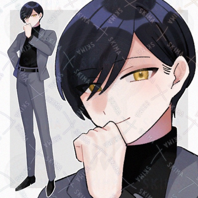 スーツの男性【表情5種】