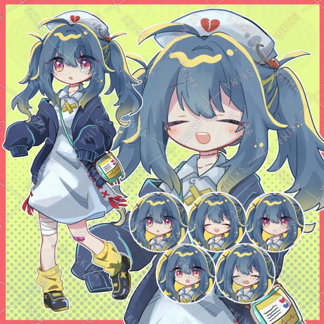 看護師(ナース)の泣き虫女の子【表情5種類】