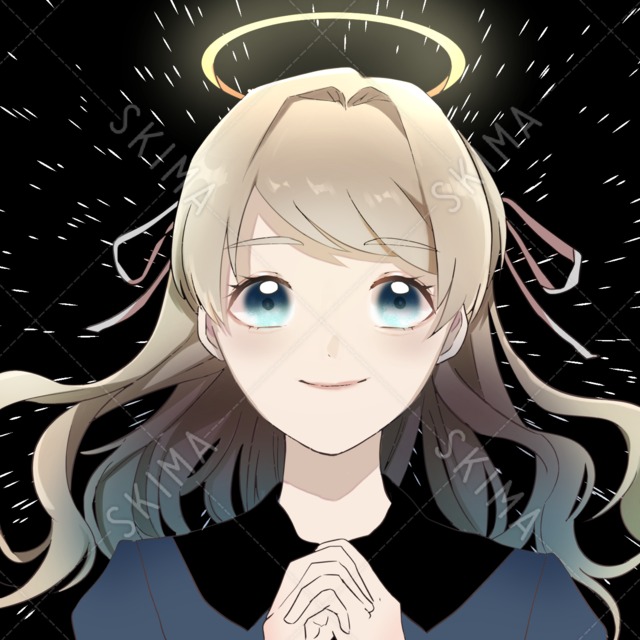 SNS等のアイコンにお使いください。天使　女の子