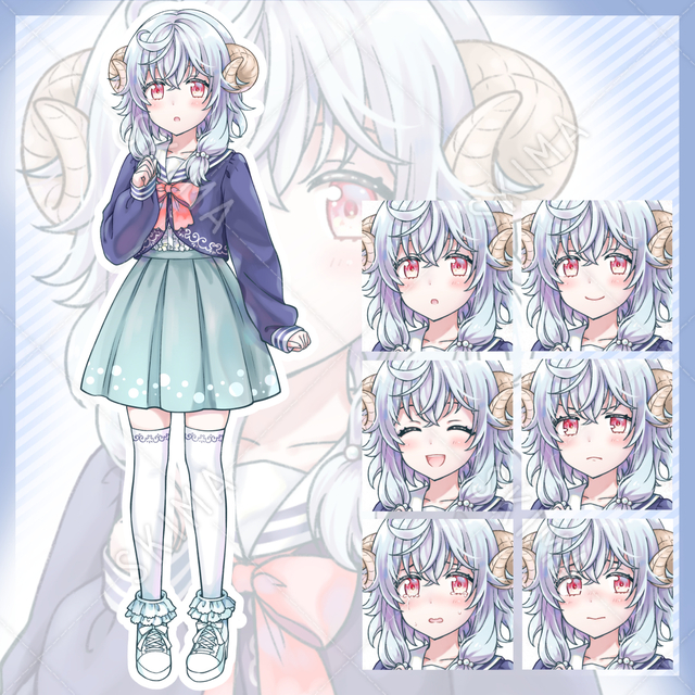 セーラー服のツノっ子