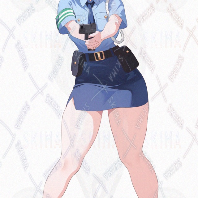 A standing picture of a carefree police officer 的商品圖片第 6 張