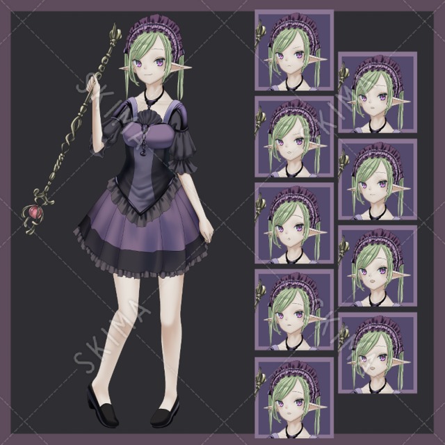 杖を持つエルフ耳の女の子