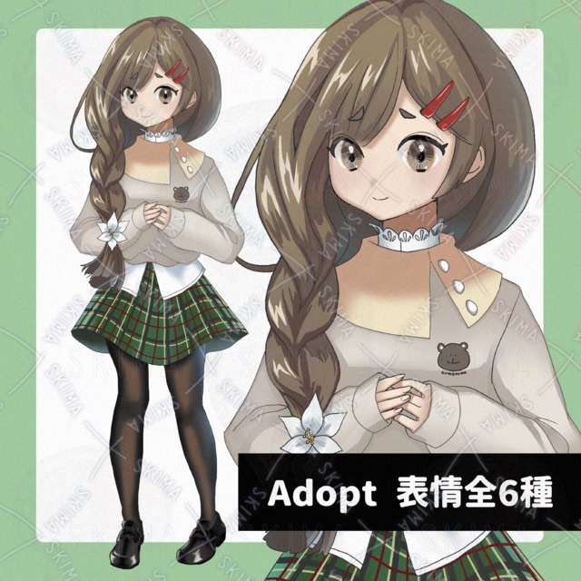 Adopt_少女【表情6種】