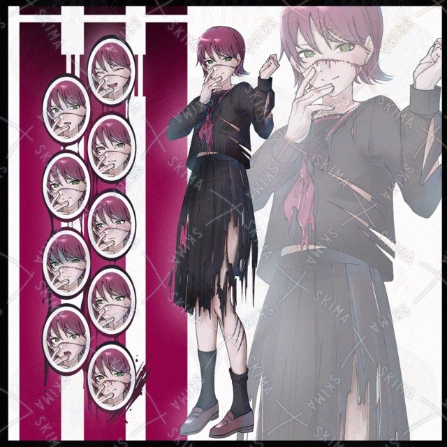 ゾンビの少女【表情8種＋オマケ】