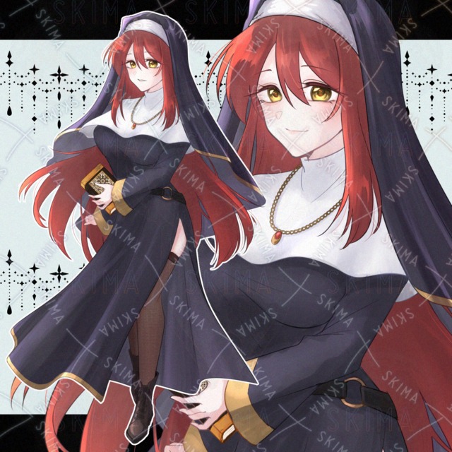 【表情7種】シスターのお姉さん