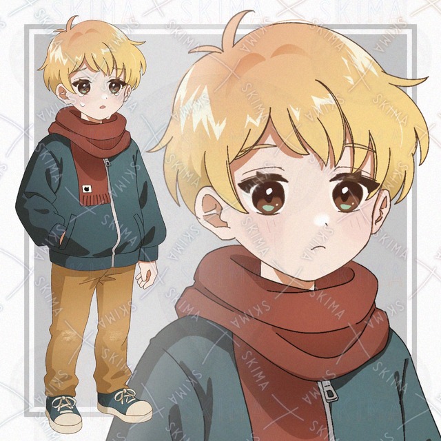 【表情6種】Adopt13(冬の装いの男の子)