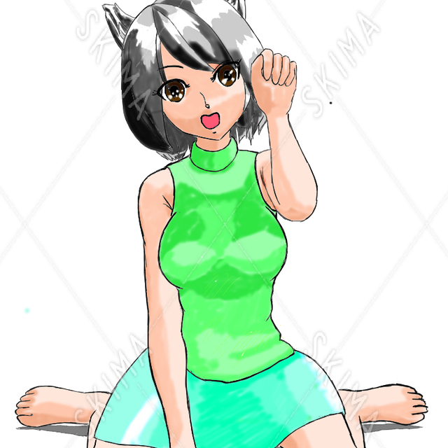 定番のニャンコポーズです