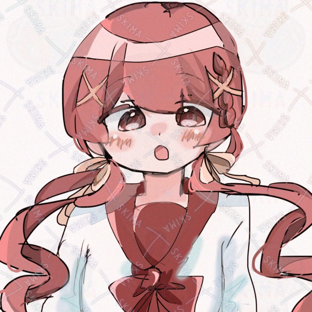 【アイコン】赤色系女子