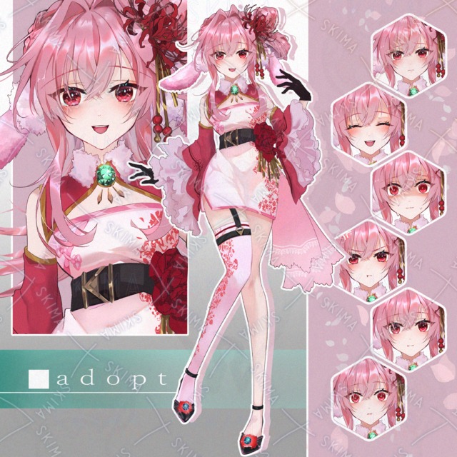 【年末在庫セール中】adopt【表情７種＋髪型差分２種】