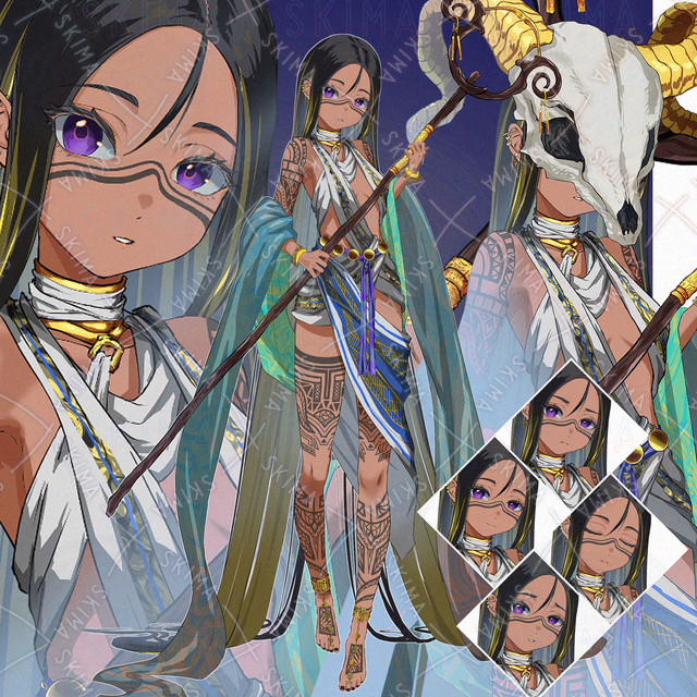 褐色民族系少女