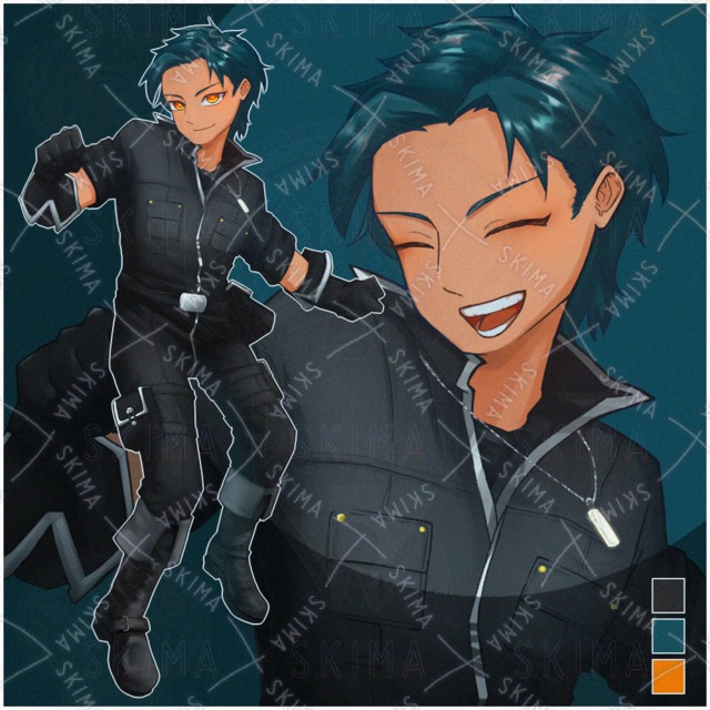 花言葉モチーフ　男性3【表情差分4種】