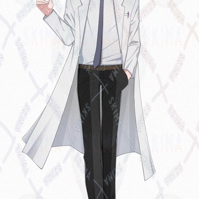 表情差分8枚＋注射器（着脱可）男性キャラ　立ち絵の商品画像8枚目