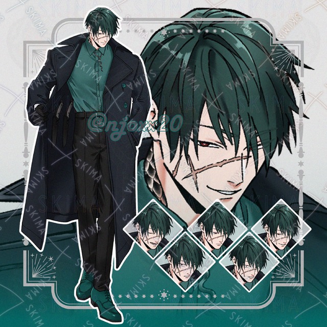 コートにナイフを隠し持つ男