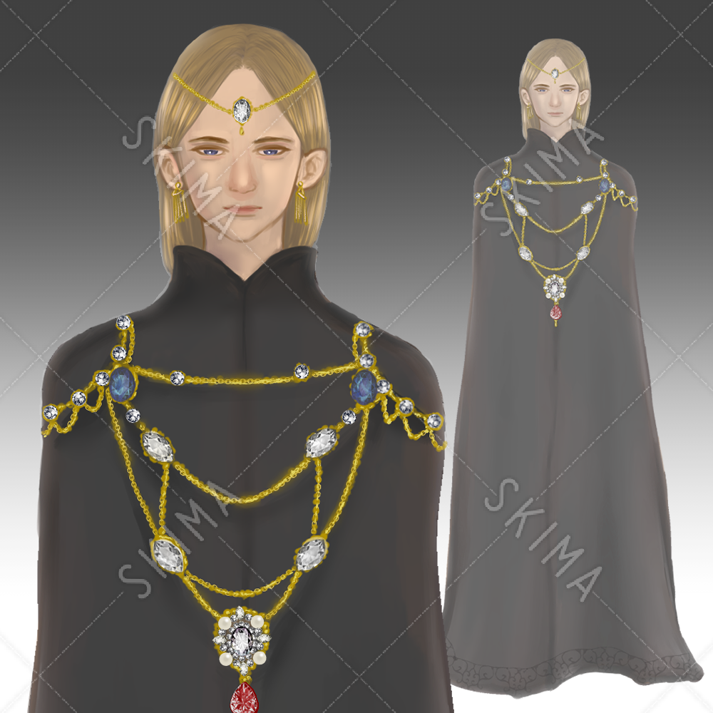 中性的な人物黒マント着用 スキマ スキルのオーダーメイドマーケット Skima