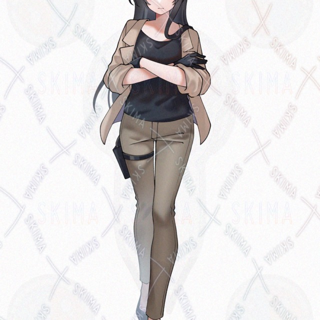 adopt.101黒髪スーツの女性【表情全5種】の商品画像4枚目