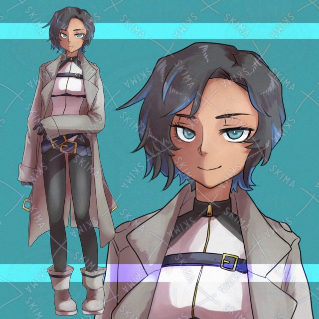 【表情10種】南極モチーフお姉さん