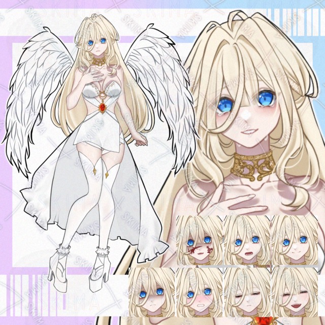 ★【立ち絵】女の子/金髪【表情9種】