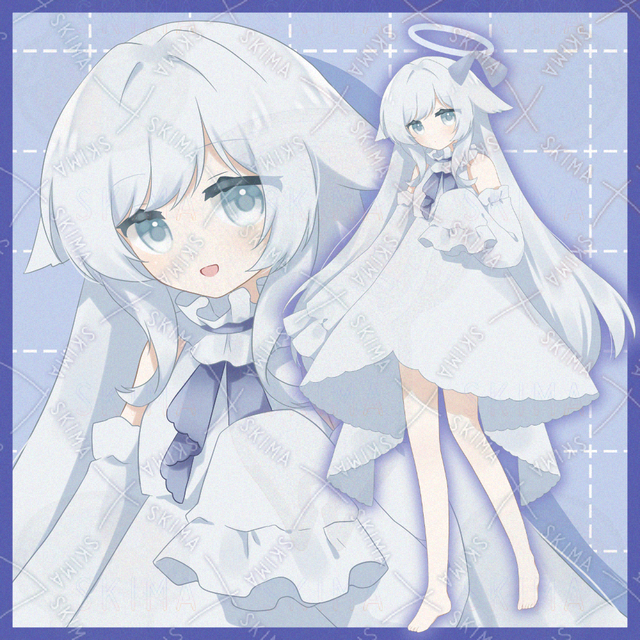 【立ち絵】透明感のある女の子＋ヘイロー差分