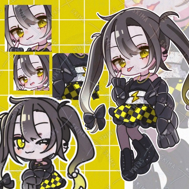 デフォルメイラスト・表情差分8種+ミニキャラ［050］