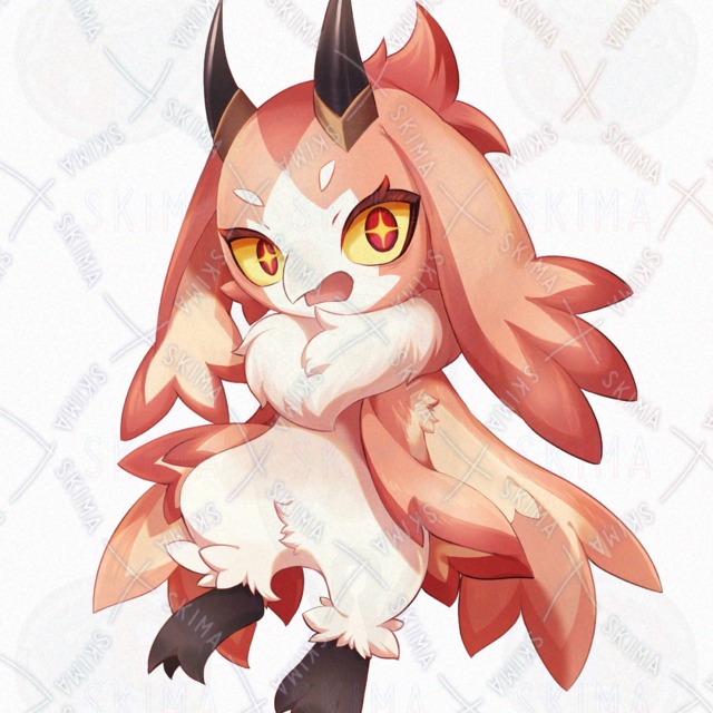 Image 10 of Mascot style: 228] Bird and horn motif