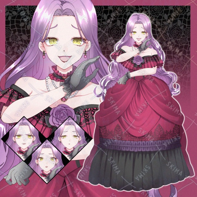 悪役令嬢【表情４種】