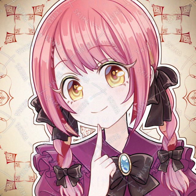 女の子アイコン【色差分2種】