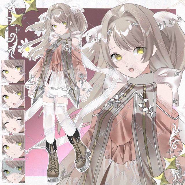 ツインテールの少女2(表情5種)