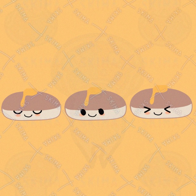 ホットケーキのかわいいアイコンイラスト