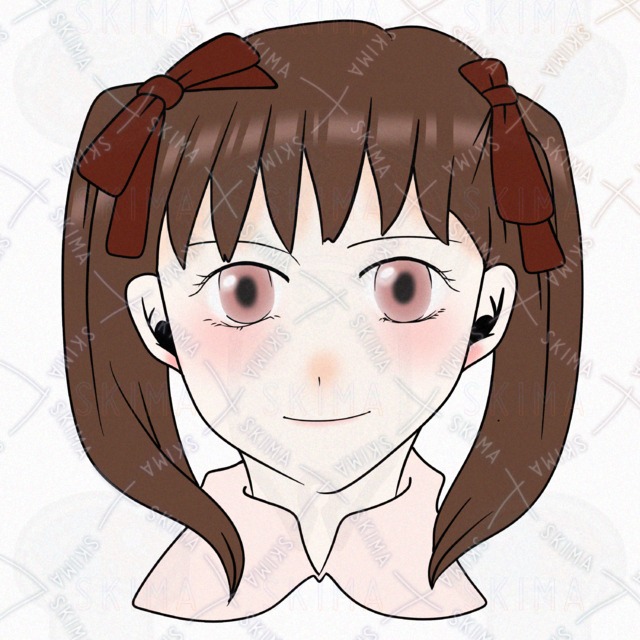 ツインテールの美少女のイラスト